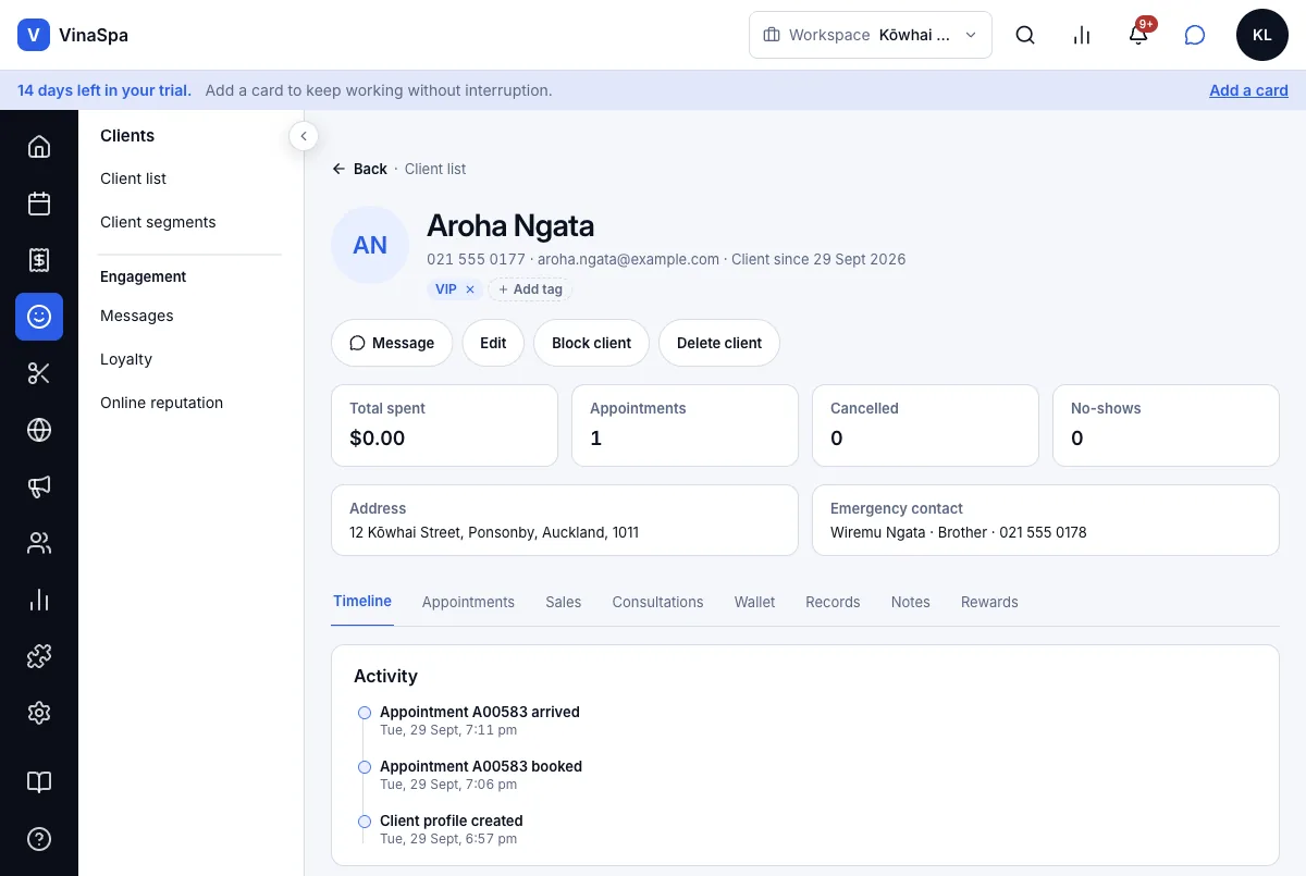 Client tags — Result — the VIP tag — Computer