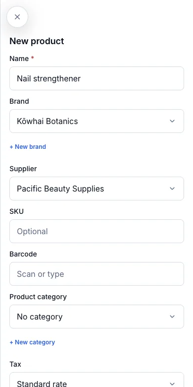 Retail products, sellable at the till — Nail strengthener — Kōwhai Botanics, $26, 12 ml — Phone