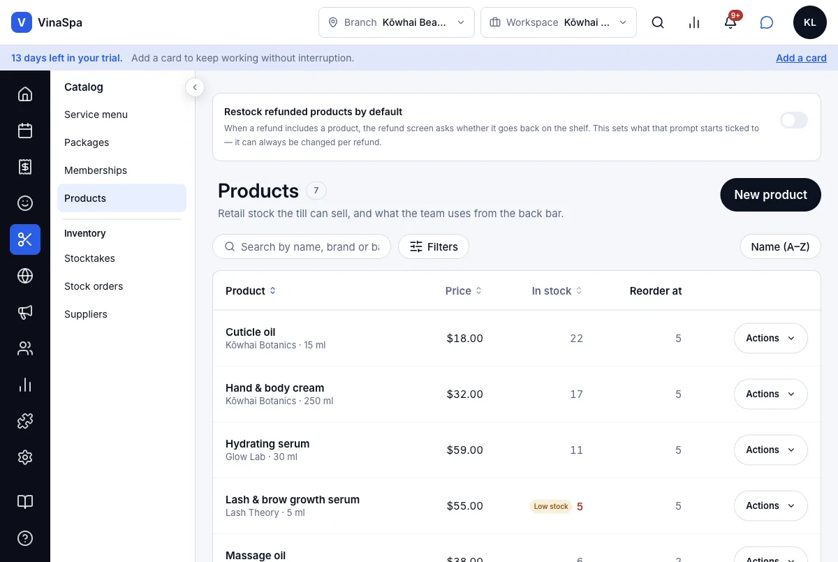 Stock drawn down on sale — Products after the sale — Computer